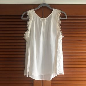 Ann Taylor Cream A-line blouse